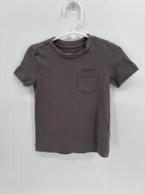 Pekkle Gray Chest Pocket Short Sleeve T-Shirt Tee Plain Size 2T